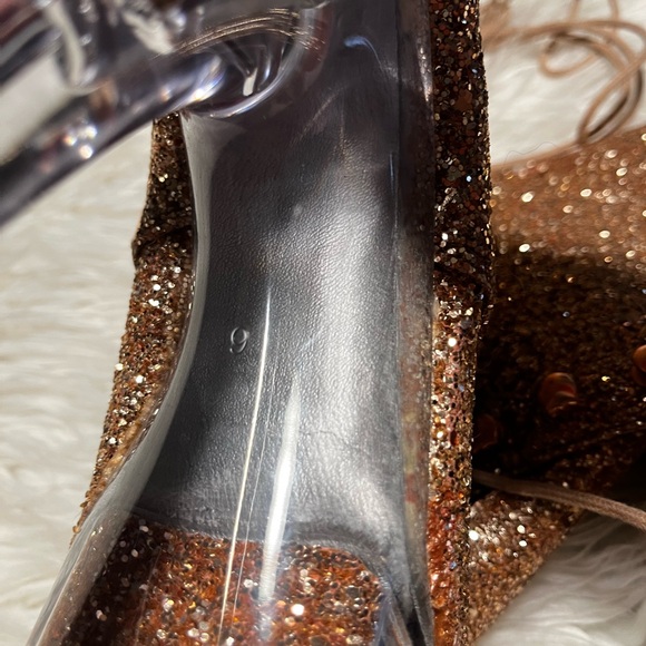 Rose gold glitter platform adore pleasers - Picture 8 of 8